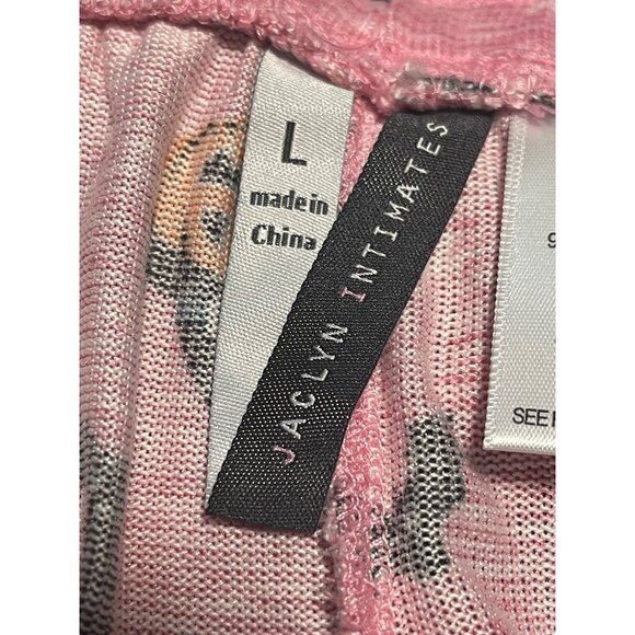 Jaclyn Intimates Pink Halloween Gnome Pajama Pants Womens Large Soft Poly Blend - Picture 5 of 9